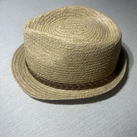 Peter Grimm Brown Fedora Hat One Size OS True Character Raffia - Picture 5 of 9